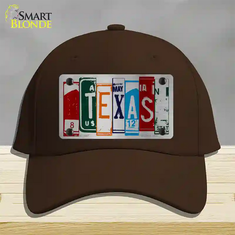 Texas License Plate Art Novelty License Plate Hat Cotton / Dark Brown