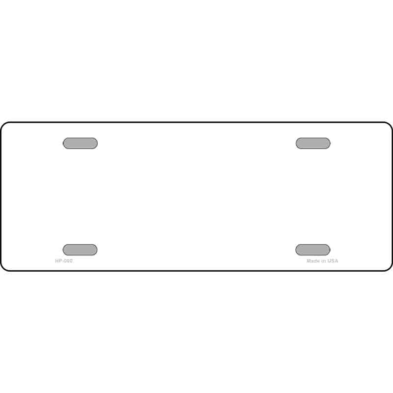 White Dye Sublimation 4.5" x 12" Novelty Metal Half Plate HP-000