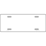 White Dye Sublimation 4.5" x 12" Novelty Metal Half Plate HP-000