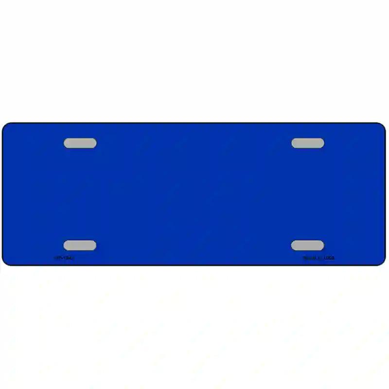 Royal Blue Solid Metal Novelty License Plate