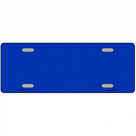 Royal Blue Solid Metal Novelty License Plate
