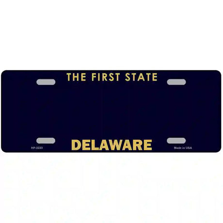 Delaware State Blank Novelty Metal License Plate