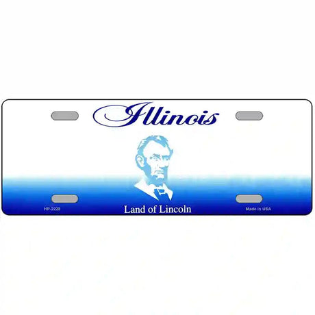 Illinois Novelty State Blank Metal License Plate