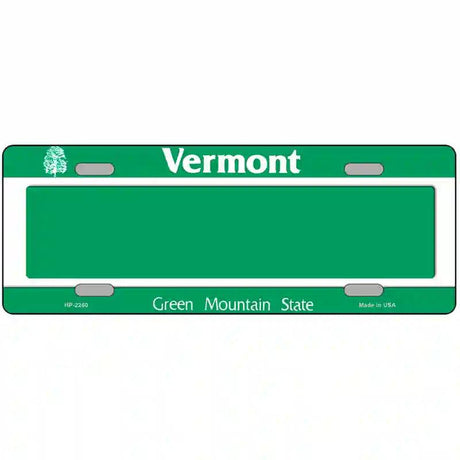Vermont Novelty State Blank Metal License Plate