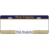 West Virginia Novelty State Blank Metal License Plate