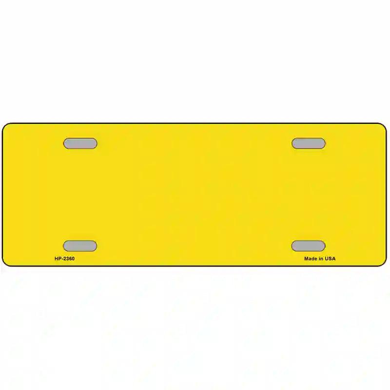 Yellow Solid Metal Novelty License Plate
