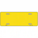 Yellow Solid Metal Novelty License Plate