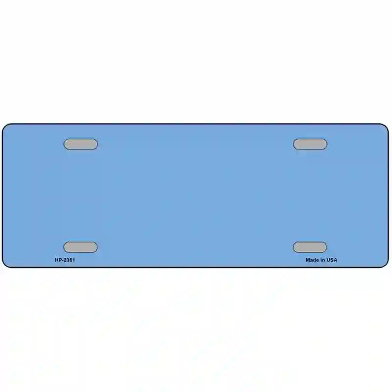 Baby Blue Solid Metal Novelty License Plate