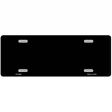 Black Solid Metal Novelty License Plate