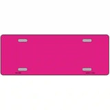 Pink Solid Metal Novelty License Plate