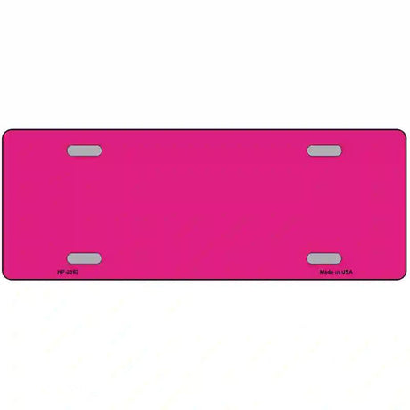 Pink Solid Metal Novelty License Plate