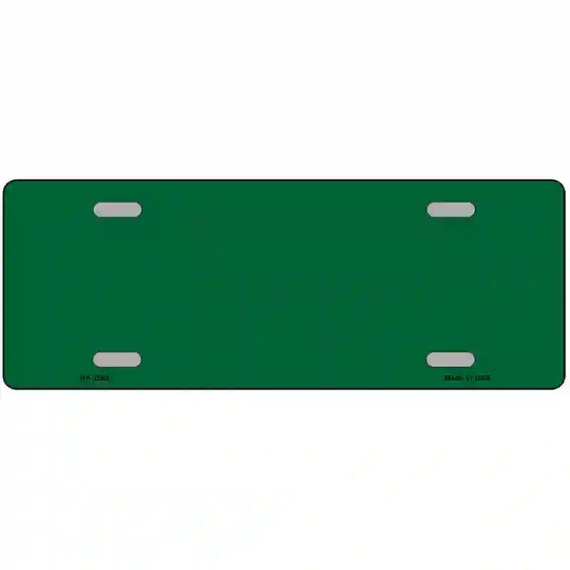 Green Solid Metal Novelty License Plate