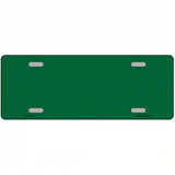 Green Solid Metal Novelty License Plate