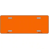 Orange Solid Metal Novelty License Plate