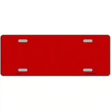 Red Solid Metal Novelty License Plate