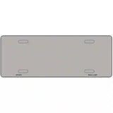 Gray Solid Metal Novelty License Plate