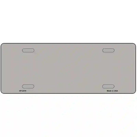 Gray Solid Metal Novelty License Plate