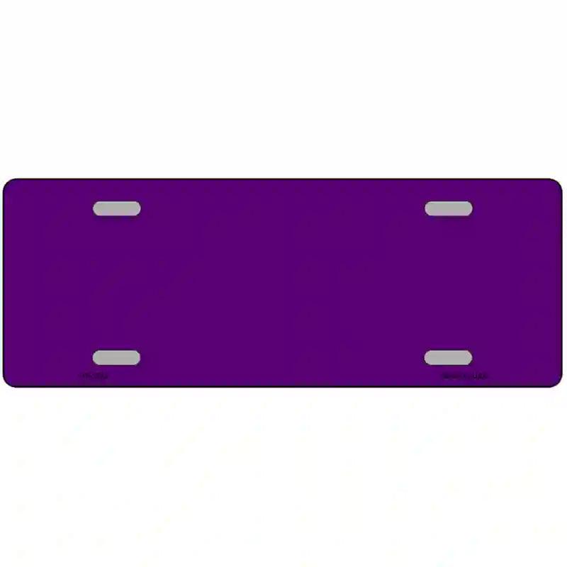 Purple Solid Metal Novelty License Plate