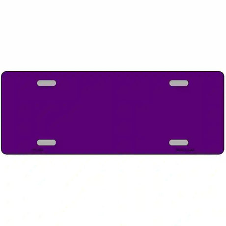 Purple Solid Metal Novelty License Plate