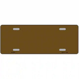 Brown Solid Metal Novelty License Plate