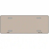 Tan Solid Metal Novelty License Plate
