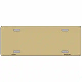 Gold Solid Metal Novelty License Plate