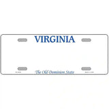 Virginia Blank Novelty Metal License Plate