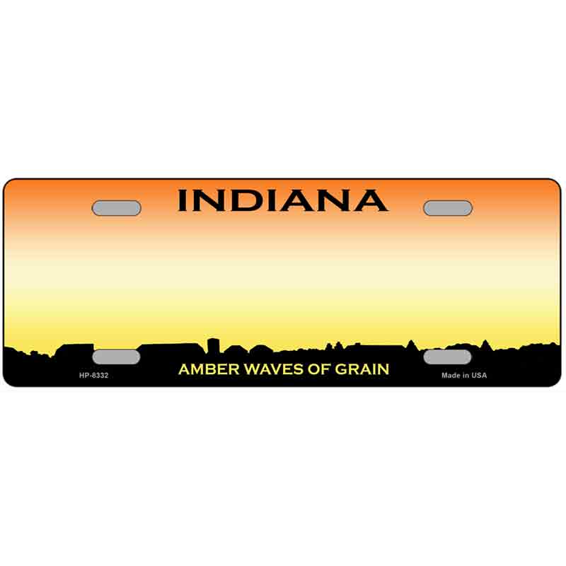 Indiana Novelty Metal License Plate 