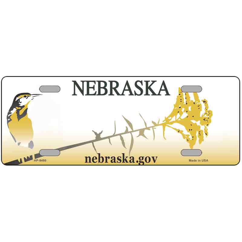 Nebraska Novelty Metal License Plate