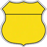 Yellow|Black Plain Highway Shield Metal Sign 12" (HS)