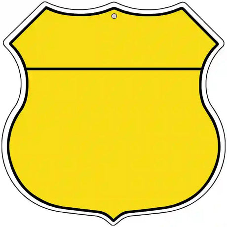 Yellow|Black Plain Highway Shield Metal Sign 12" (HS)