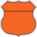 Orange|Black Plain Highway Shield Metal Sign 12" (HS)