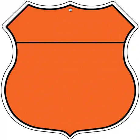 Orange|Black Plain Highway Shield Metal Sign 12" (HS)
