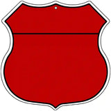 Red|Black Plain Highway Shield Metal Sign 12" (HS)