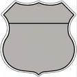 Gray|Black Plain Highway Shield Metal Sign 12" (HS)