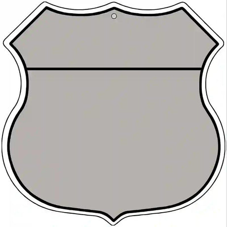 Gray|Black Plain Highway Shield Metal Sign 12" (HS)