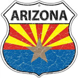 Arizona State Flag Highway Shield Metal Sign 12" (HS)