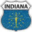 Indiana State Flag Highway Shield Metal Sign 12" (HS)