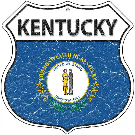 Kentucky State Flag Highway Shield Metal Sign 12" (HS)