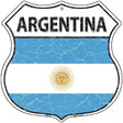 Argentina Flag Highway Shield Metal Sign 12" (HS)