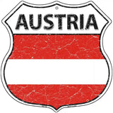 Austria Flag Highway Shield Metal Sign 12" (HS)