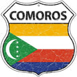 Comoros Flag Highway Shield Metal Sign 12" (HS)