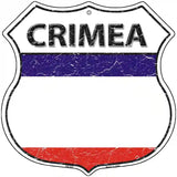 Crimea Flag Highway Shield Metal Sign 12" (HS)