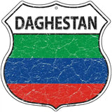 Daghestan Flag Highway Shield Metal Sign 12" (HS)