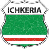Ichkeria Flag Highway Shield Metal Sign 12" (HS)