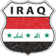 Iraq Flag Highway Shield Metal Sign 12" (HS)