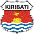 Kiribati Flag Highway Shield Metal Sign 12" (HS)