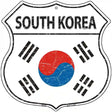 South Korea Flag Highway Shield Metal Sign 12" (HS)