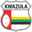 Kwazula Flag Highway Shield Metal Sign 12" (HS)