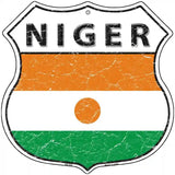 Niger Flag Highway Shield Metal Sign 12" (HS)